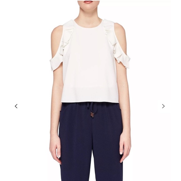 NWOT Ted Baker Cold Shoulder Jumpsuit,
Navy/White Size US 8 - Picture 4 of 16